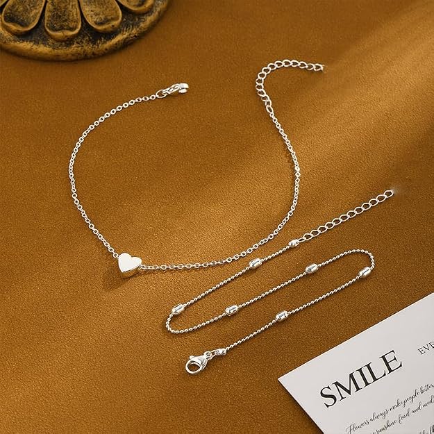 Simple Heart Anklet Ankle Bracelet-2