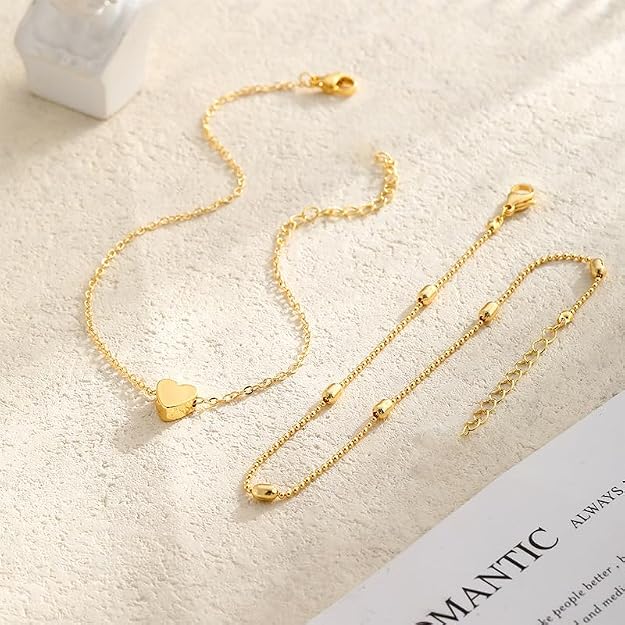 Simple Heart Anklet Ankle Bracelet-3