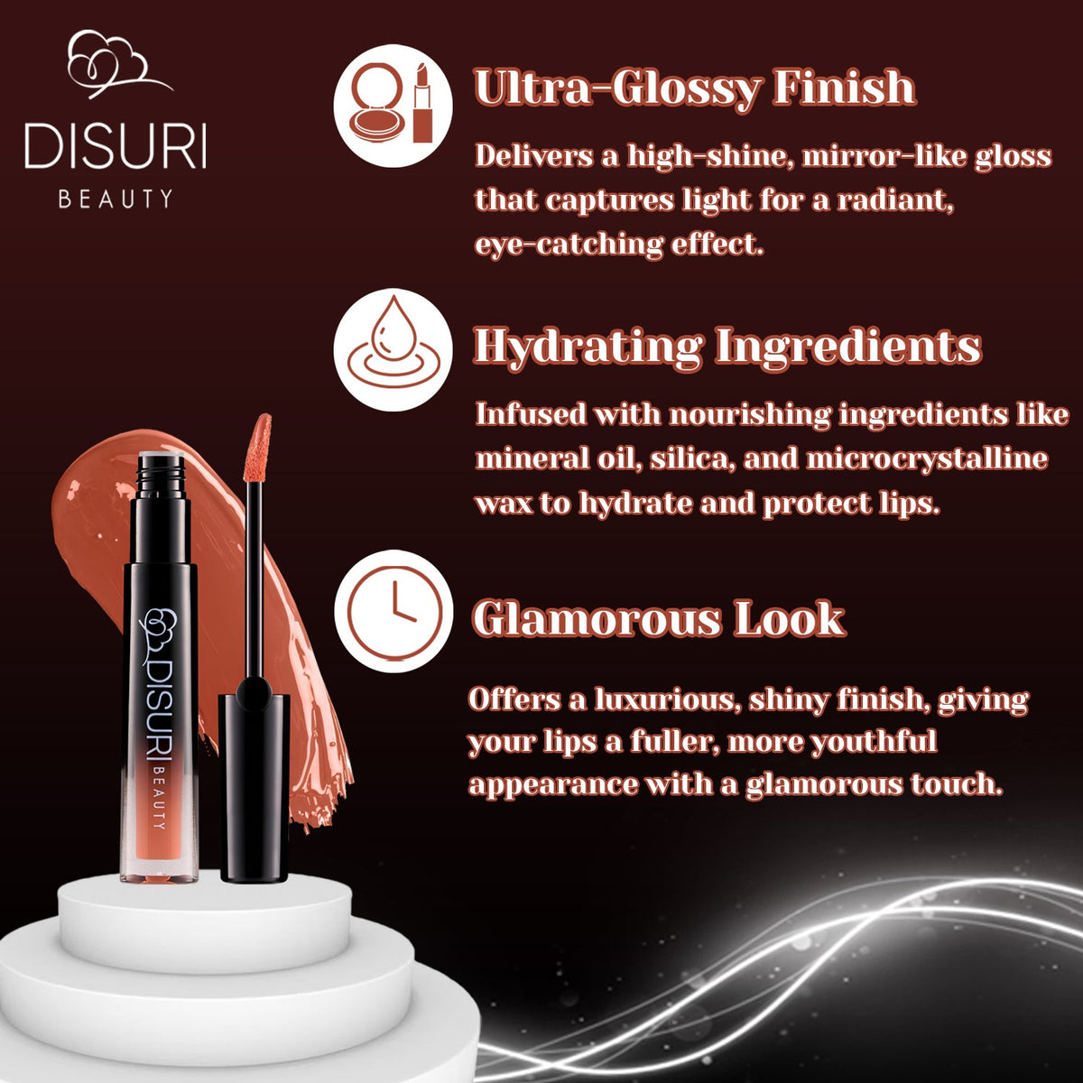 DISURI Beauty Glossy Blast Lip Gloss - Tropical Twist (M34)
